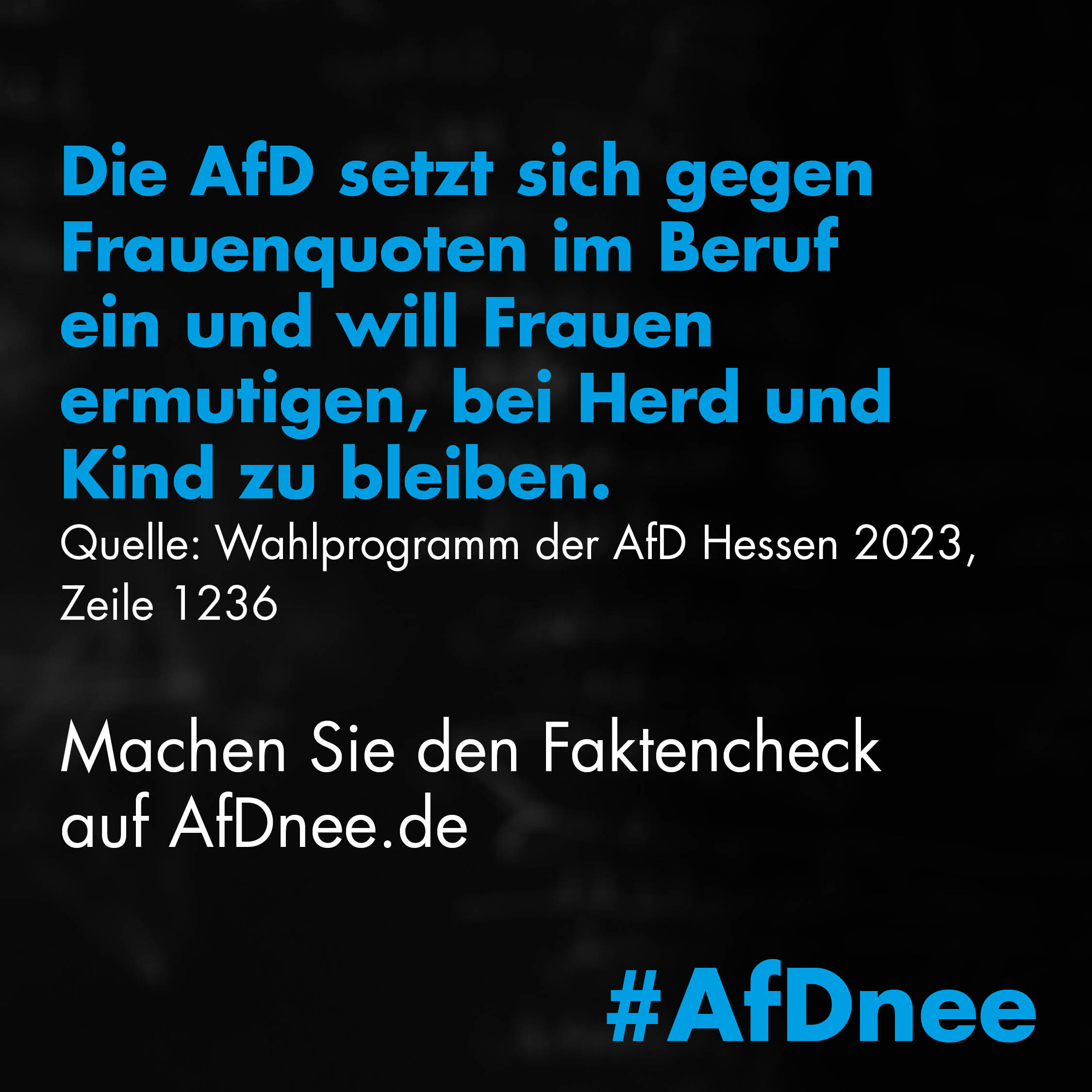 AfDnee Frauen an den Herd